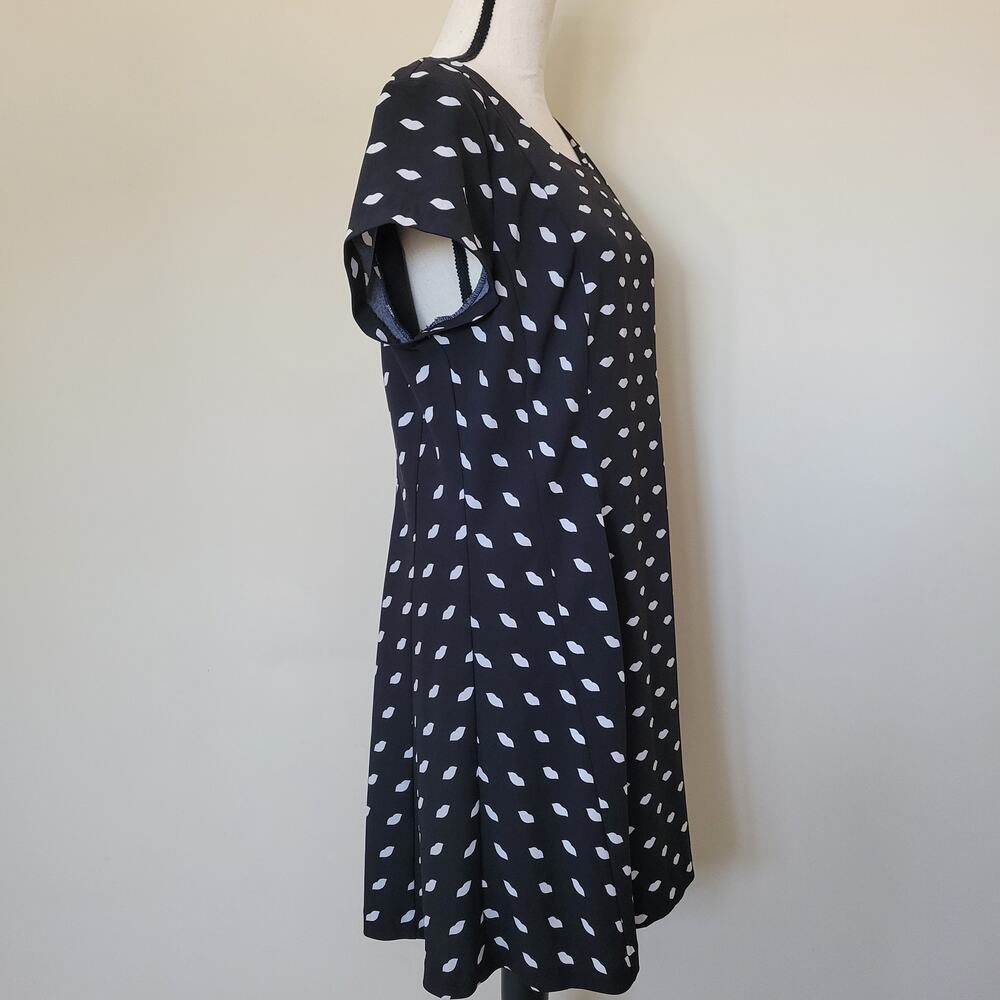 Maison Jules Cute XXL Fit & Flare Dress Scoop Neck Bust Darts Lined Cap Sleeves - Picture 7 of 16